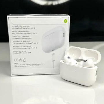 Airpod Pro 2 White Bluetooth 5.3 Noise-Cancelling Earbuds with Charging Case