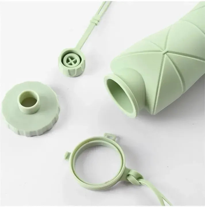 Silicone Folding Bottle | 600ML Silicon Foldable Bottle | Smart Travel Bottle Collapsible Design